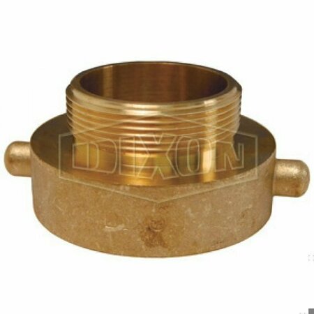 DIXON Pin Lug Hydrant Adapter, 1-1/2 x 1 in Nominal, Female NH NST x Male NH NST End Style, Brass, Domesti HA1510F